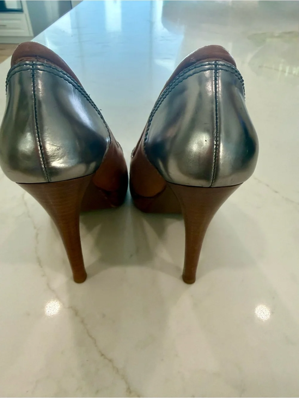 Tory Burch Nova All-Leather Platform Pumps